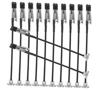 Balacoo 12pcs Clamps with Rubber Soft Head and Magnetic Bendable Base Alligator Clips for Displaying Price Tags Place Cards and Model Painting Scratch Steel Clamps for Desk Organizer