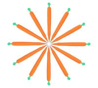 Balacoo 12pcs Cute Carrot Shaped Mechanical Pencil for Students with Easy Propelling Mechanism and Lightweight Plastic Design, for Back to School or School Prize Gifts