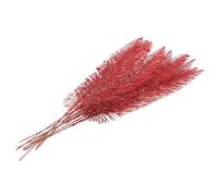 Balacoo 12pcs Decorative Artificial Red Leaves for Christmas Tree Decoration and Window Display, Plastic Material with Realistic Leaf Shape, Elegant Christmas Wreath Adornment and Party