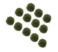 Balacoo 12Pcs Garden balls Decorative Ornaments Lightweight Foam Moss Spheres for Household Planters Fairy Garden Accessories Faux Ball