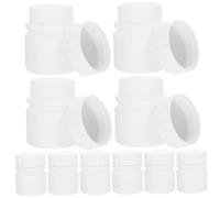 Balacoo 12pcs Hdpe Empty Powder Bottles with Leak Screw Caps Refillable Medicine Containers for Travel Organizer Compact and Small Storage Jars for Pills and Capsules