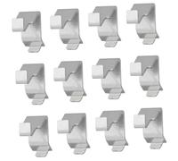 Balacoo 12pcs Heavy Duty Metal Cabinet Shelf Clips Thick Hooks Durable Iron Shelf Supports for File Cabinets Easy Install Shelving Brackets for Home Kitchen Storage
