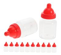 Balacoo 12pcs Mini Shower Favor Candy Bottles with One Piece Caps Small Plastic Fillable Candy Containers for Birthday and Newborn Party Decorations