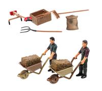 Balacoo 12pcs Miniature Farm Figurines and Tools Lightweight Plastic Miniature Farm Accessories for Micro Landscape Mini Garden Decor Educational Playset Collectors