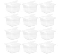 Balacoo 12pcs Plastic Reptile Feeding Snake Cage Box Breathable Holes for Frogs and Crickets Household Use Professional Keeper