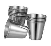 Balacoo 12pcs Portable Stainless Steel Shot Cups Spirits and Wine Tumblers for Home Bar Kitchen Nightclub Graduation and Birthday Party Use