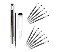 Balacoo 12pcs Silver Plastic Student Full Needle Gel Pen with 0.35mm Tip, Easy to Carry and Smooth Writing for School Desk and Homework Exams