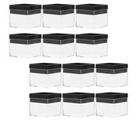 Balacoo 12pcs Square Display Boxes for Minerals and Crafts, Sturdy Ps Plastic Storage Containers with Versatile Application, Desktop Collection and Showcase