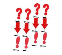 Balacoo 12Pcs Symbol Hair Clips for Playful Red Question Mark Arrow Hair Barrettes Party Hairpins Accessories