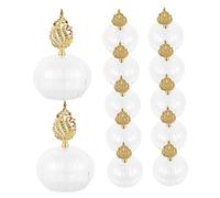 Balacoo 12Pcs Transparent Round Bottom Wedding Candy Boxes with Gold Incense Burner Design Small Favor Containers for Birthday Party Elegant Treat Packing Gift Boxes
