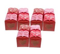 Balacoo 12pcs Valentine's Day Heart Shaped Candy Boxes for Mother's Holiday Party Decorations Wedding Favor Treat Boxes Reusable Sturdy Gift Packaging