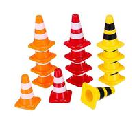 Balacoo 15 Pcs Mini Traffic Cones for Plastic Road Sign Educational Cognitive Development with Red Yellow Orange Cones Realistic Simulation for Early Learning and Play