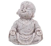 Balacoo 1pc Maitreya Resin Figurine Sandstone Monk Craft Buddha Sculpture for Aquarium Decoration and Home Decor Safe for Easy to Clean No Coating Stable Stand