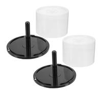 Balacoo 2 Pcs Dvd Storage Bucket for CD and Dvd, Plastic Portable Holder with 50 Disc Capacity, Practical Design Prevents Dirt and Moisture, for Bookshelf and Desktop Organisation