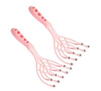 Balacoo 2 Pcs Head Scalp Massager Claw Tool with 9 Arms for Manual Massage, Plastic and Steel Ball Material, for Work and Head Spa Relaxation