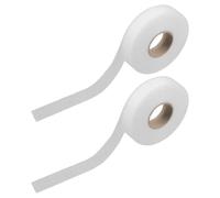 Balacoo 2 Rolls White Double Sided Iron on Hemming Tape for Curtains and Pants Non-woven Fabric 2cm Width X 70 Yards Each DIY Fabric Fusing Tape with Neat and Elegant Finish