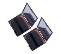 Balacoo 2 Sets Blotting Paper Face Oil Absorbing Sheets with Mirror Case and Puff Oil Control Face Wipes for Portable Makeup Touch-up Tool