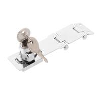 Balacoo 2 Sets Drawer Locks Cabinet Latch Foldable Solid 304 Stainless Steel Silver with Mounting Screws for Filing Cabinets and Office Desks