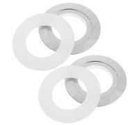 Balacoo 2 Sets Dual Flush Toilet Button Converter Plate for Home Bathroom and Hotel Bathroom, Plastic Push Button Toilet Repair Parts with Easy Installation, Resists Deformation, Converts