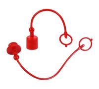 Balacoo 2 Sets Hydraulic Quick Connect Dust Caps 1 Inch, Red PVC Set with Male and Female Coupler Covers for Hydraulic Hose Protection in Field Operations