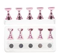 Balacoo 2 Sets Magnetic Nail Practice Stand Holder with Acrylic Base for DIY Nail Art Training Salon Artist and Beginner Manicure Holder to Work Efficiency