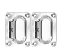 Balacoo 2 Sets Stainless Steel Boat Handles Flush Hatch Pulls for Boat Floor and Deck Hatch with Easy Installation and Secure Grip for Marine Applications