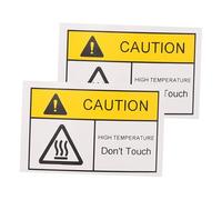 Balacoo 2 Sheets Caution Hot Surface Warning Stickers Heat Resistant Adhesive Labels for Mechanical Equipment Safety Do Not Touch Signs and Visible Warning Labels