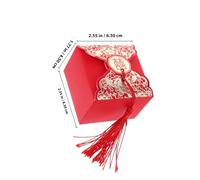 Balacoo 20 Pcs Red Wrapping Boxes Portable Paper Chocolate Storage Box Elegant Chinese Traditional Style for Wedding Party Holidays Packaging