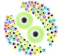 Balacoo 200pcs Resin Eye DIY Beads Flat Round Spacer Beads Threadable and Easy to Use for Handicrafts and Making Beaded Strings, for Friends and Relatives Crafting Projects