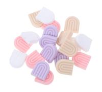 Balacoo 20PCS Portable Silicone Knitting Needle Stoppers Point Protectors for Sweaters Crocheting Knitting Accessories in White Light Purple