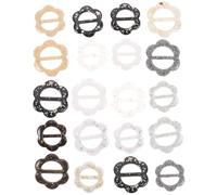 Balacoo 20pcs Resin Scarf Ring Buckle Clips for Women Classic Shirt Ties Clips for Button-down Shirts and Scarves Chic and Elegant to Tighten Waist and Hips Random Style
