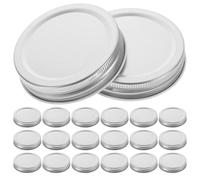 Balacoo 20pcs Silver Tinplate Mason Jar Lids for Canning and Storage, Sturdy Airtight Covers Protecting from Temperature, Easy to Open and Close, for Kitchen and Dining Use