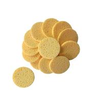 Balacoo 20pcs Skin-friendly Makeup Remover Pads round Soft Compressed Cellulose Sponges for Face Cleaning Pore Cleansing Oil Control Gentle Exfoliating Puff in Skin Color