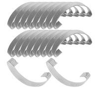 Balacoo 20pcs Steel Cage Hooks for Pet and Bird Breeding Equipment, Sturdy Silver Steel Material Good Load-bearing Capacity, Practical Hooks for Hanging and Fixing Cage Doors