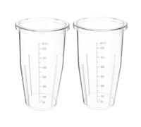 Balacoo 2pcs 650ml Plastic Measuring Blender Cups with Precise Scale Design, Versatile PC Mixing Containers for Juicing, Blending and Food Preparation
