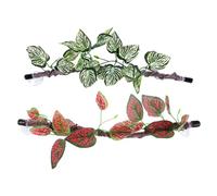 Balacoo 2pcs Artificial Climbing Vines for Reptile Tanks, Plastic Realistic Design Providing Visual Appeal, Climbing, Hiding and Resting Spots for Lizards and Snakes in Pet's Habitat