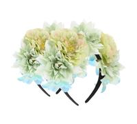 Balacoo 2pcs Artificial Flower Headbands for Women Comfortable Floral Hair Accessories Durable Cloth Material Realistic Double Sided Design Suitable for Festivals and Daily Wear