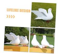 Balacoo 2pcs Artificial Pigeon Statues for Outdoor Garden Decor Lightweight Simulation Bird Decorations for Wedding Shopping Mall Trick Performances and Holiday Parties
