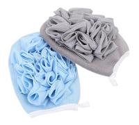 Balacoo 2pcs Bath Body Wipe Exfoliating Gloves for Legs and Arms, Soft Polyester and Cotton Material with Skin Massage Function, Comfortable 2-in-1 Shower Accessories for Gentle Dead Skin