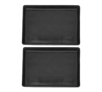 Balacoo 2pcs Black Pet Poop Trays Made of Sturdy Pp Material, Practical Dog Cage Replacement Pans to Keep Environment Clean, for Indoor Pet Toilet and Crate Use