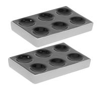 Balacoo 2pcs Ceramic Spot Reaction Plates Scientific Experiment Plates for Laboratory Chemical Reactions Efficient Heating Mixing Black