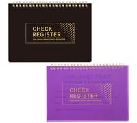 Balacoo 2pcs Check Registers for Personal Checkbook Spiral Notebook with 60 Pages, Budget Planner for Managing Deposits and Personal Expenditures, Suitable for Home and Office Use, Sturdy
