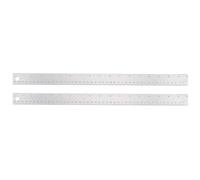 Balacoo 2pcs Cork Rulers for Drawing and Line Cutting with Stainless Steel Edge, Not Easy to Break, Hanging Hole Design, Measuring Tools for Architects and Designers in Office or School
