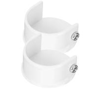 Balacoo 2pcs Curtain Pole Brackets White Heavy-duty Alloy Curtain Rod Support Holders with Easy to Install Design for Secure Rail Fittings in Home and Kitchen
