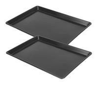 Balacoo 2pcs Dog Crate Replacement Tray Black Plastic Leakproof and Easy to Clean Cage Tray Base for Small Dogs, Birds, and Bunny Cages