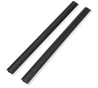 Balacoo 2pcs Dustpan Replacement Plastic Lips with Scrubbing Design, Portable Black Dustpan Lip Replacement Edges for Home Cleaning Supplies