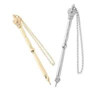 Balacoo 2pcs Elegant Zinc Alloy Bible Pointer with Chain for Scripture Study and Torah Reading at Home, Portable and Pinpointing Reading Position Tool for Adults and Children