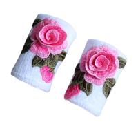 Balacoo 2pcs Ethnic Embroidered Wristbands for Winter Protection, Comfortable Cloth Material Wrist Warmers Designed to Protect Wrists for Those Who Feel Cold