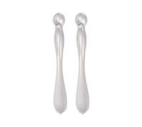 Balacoo 2pcs Eye Roller Massage Sticks for Women Compact and Portable Zinc Alloy Facial Roller with Spoon and Massage Ends for Skin Care