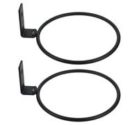 Balacoo 2pcs Foldable Wall Mounted Pet Bowl Holders, Black Iron Elevated Dog and Cat Feeding Stands with Height-adjustable and Space-saving Installation, for Home or Cage Use